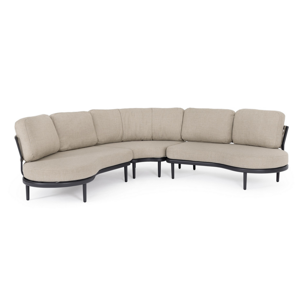 Bizzotto Кутовий диван HELIOS CHARC JX55 з подушкою