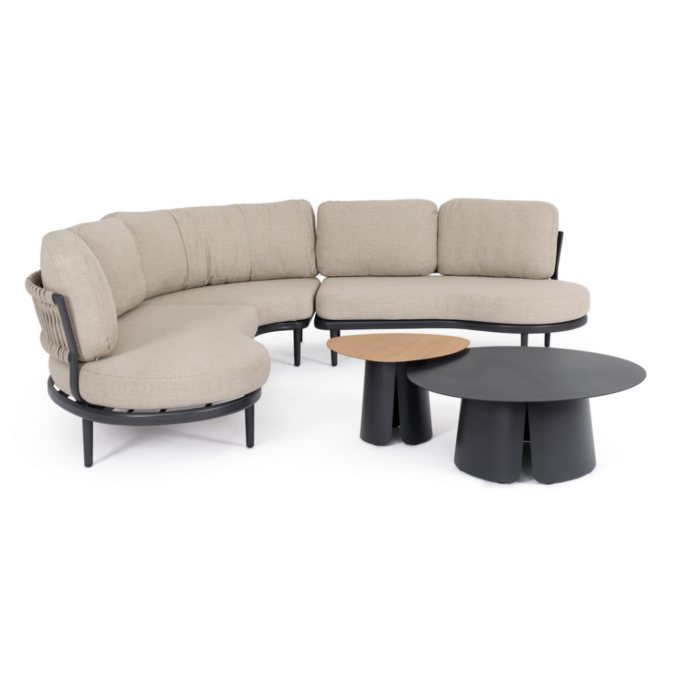 Bizzotto Кутовий диван HELIOS CHARC JX55 з подушкою