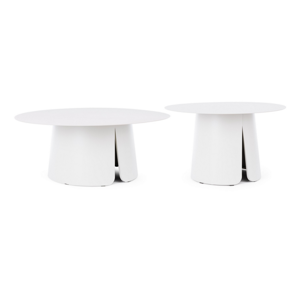 Bizzotto Набір кавових столиків BRYAN WHITE JX11, 2 шт., розміри 70+90