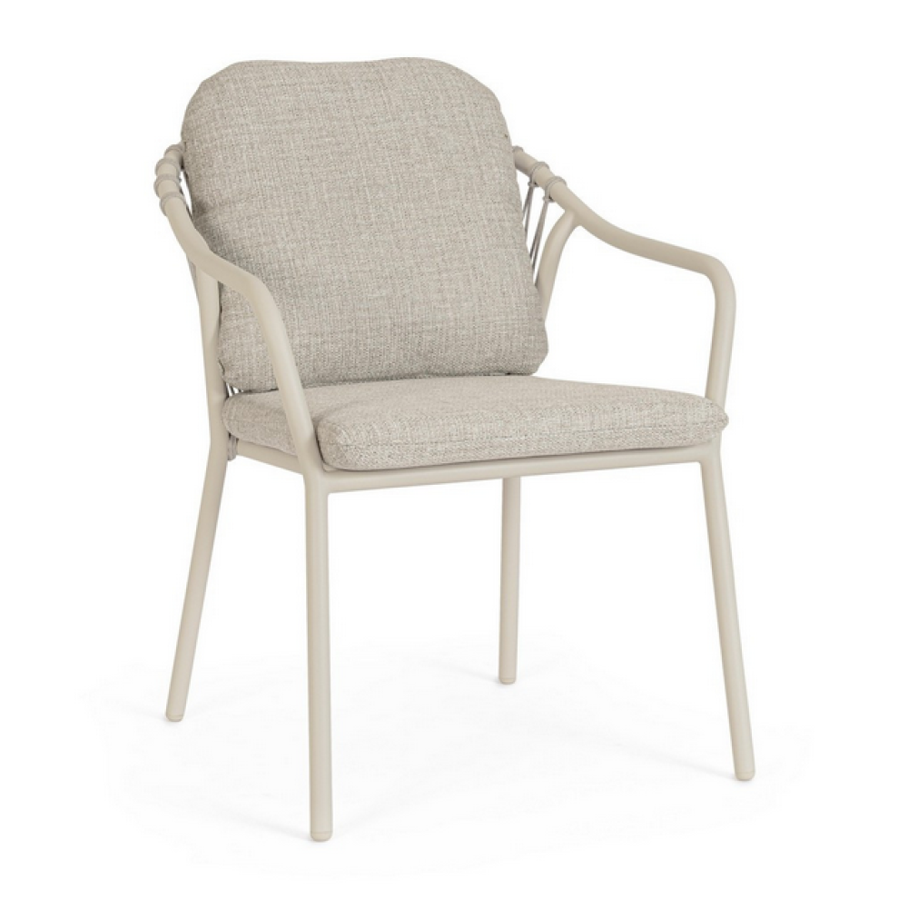 Bizzotto Крісло EDVIGE PELICAN з підлокітниками та подушкою