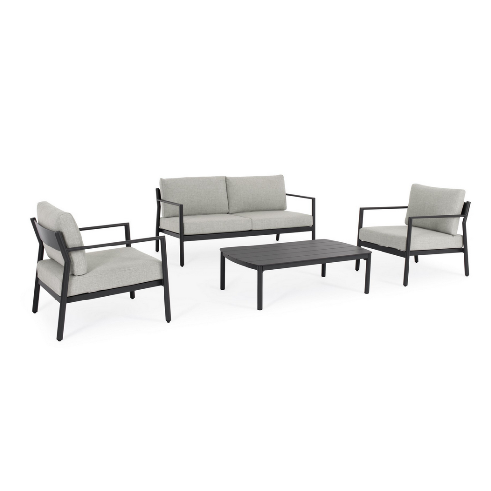 Bizzotto Комплект диванів SIRIUS CHARCOAL YK13, 4 шт., з подушками