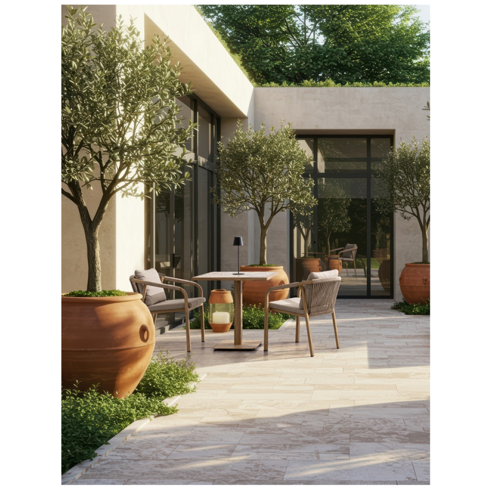 Bizzotto Крісло KALIMERA DESERT з підлокітниками та подушкою