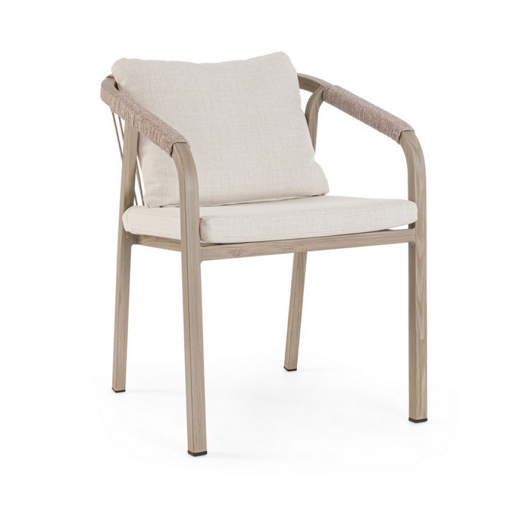 Bizzotto ДЕРЕВ'ЯНЕ КРІСЛО KALIMERA З ПІДЛОКІТНИКАМИ ТА ПОДУШКОЮ