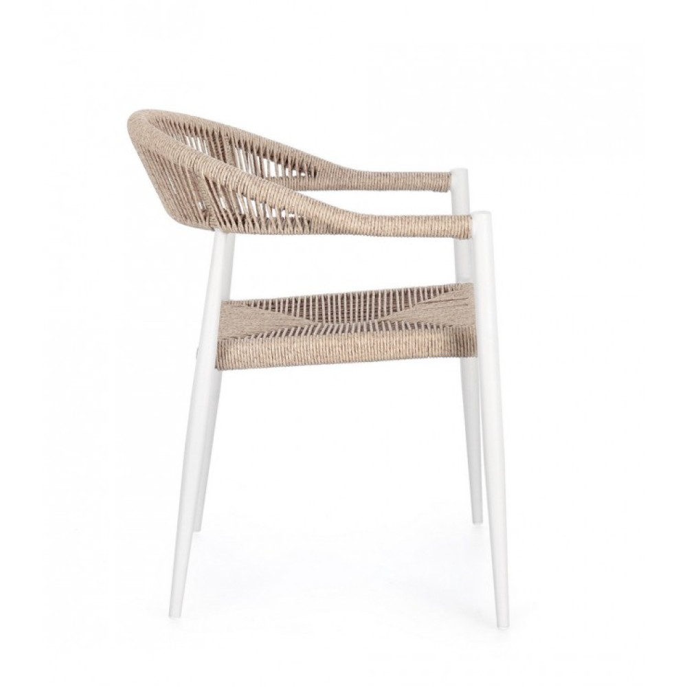 Bizzotto JANDIA WH/БЕЖЕВИЙ КРІСЕЛЬ W-ПІДЛІКТНИК Bizzotto JANDIA WH/БЕЖЕВИЙ КРІСЕЛЬ W-ПІДЛІКТНИК