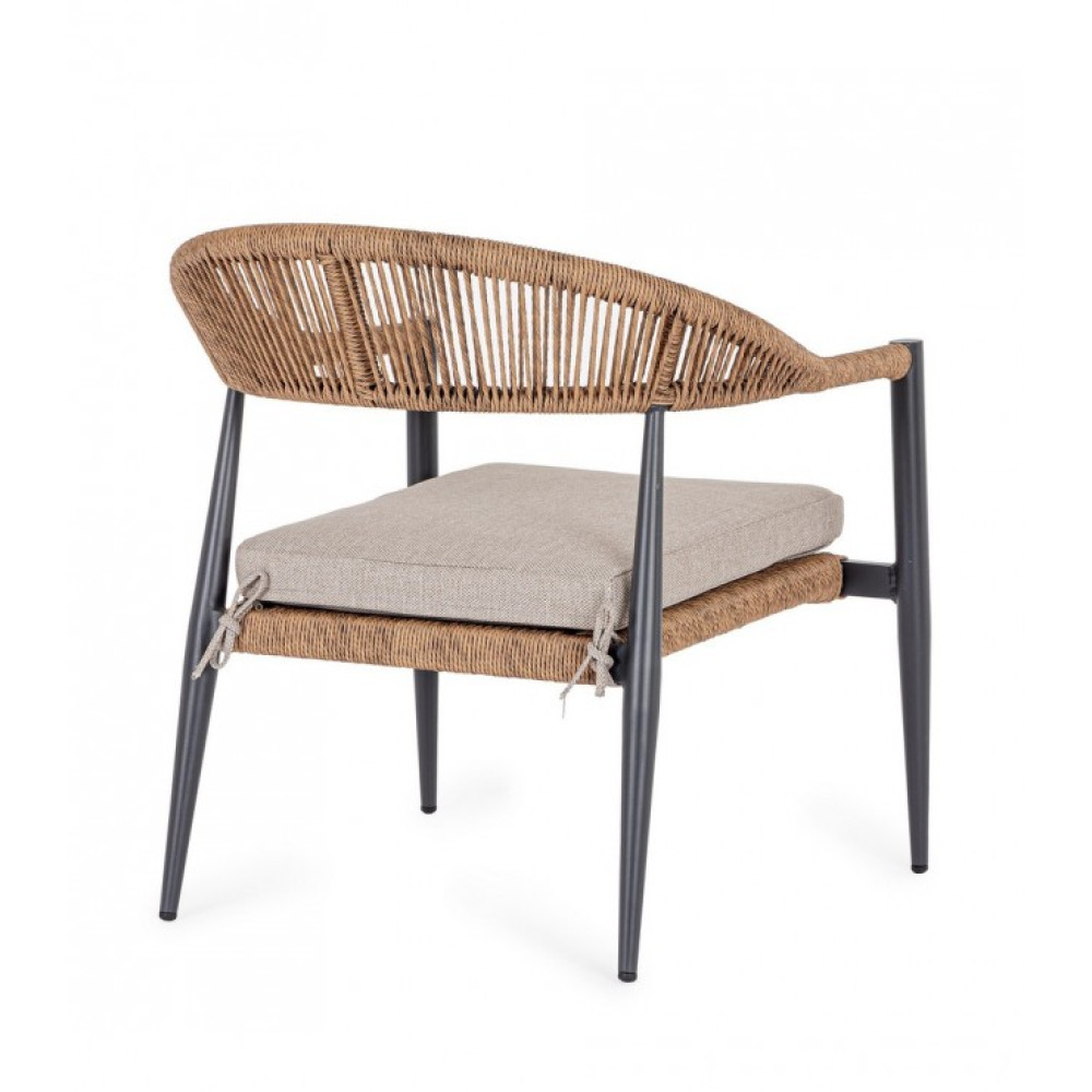 Bizzotto JANDIA ANTHR/NAT КРІСЛО W-ПІДЛІКТНИК W-CU