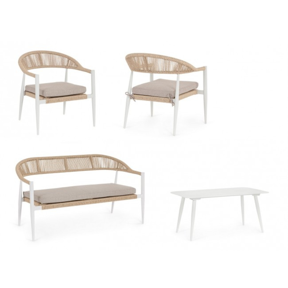 Bizzotto JANDIA БІЛИЙ/БЕЖЕВИЙ ДИВАН 4 W-CUSH