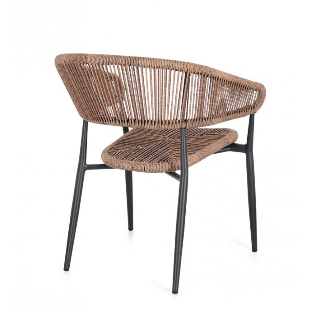 Bizzotto ALGAIDA CHARCOAL/NAT КРІСЛО W-ПІДЛІКТНИК