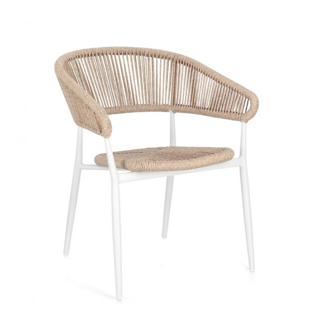 Bizzotto ALGAIDA БІЛИЙ/БЕЖЕВИЙ КРІСЕЛЬ W-ПІДЛІКТНИК