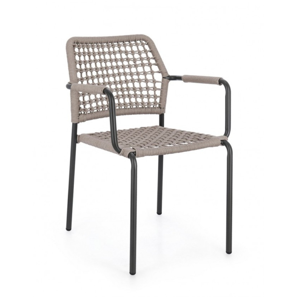 Bizzotto СТІЛЕЦЬ RAJADA CHARC/ХАКІ W-ПІДЛІКТНИК