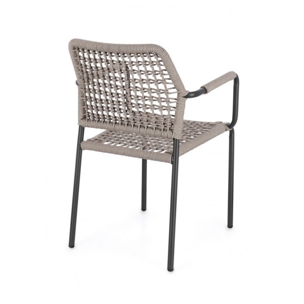 Bizzotto СТІЛЕЦЬ RAJADA CHARC/ХАКІ W-ПІДЛІКТНИК