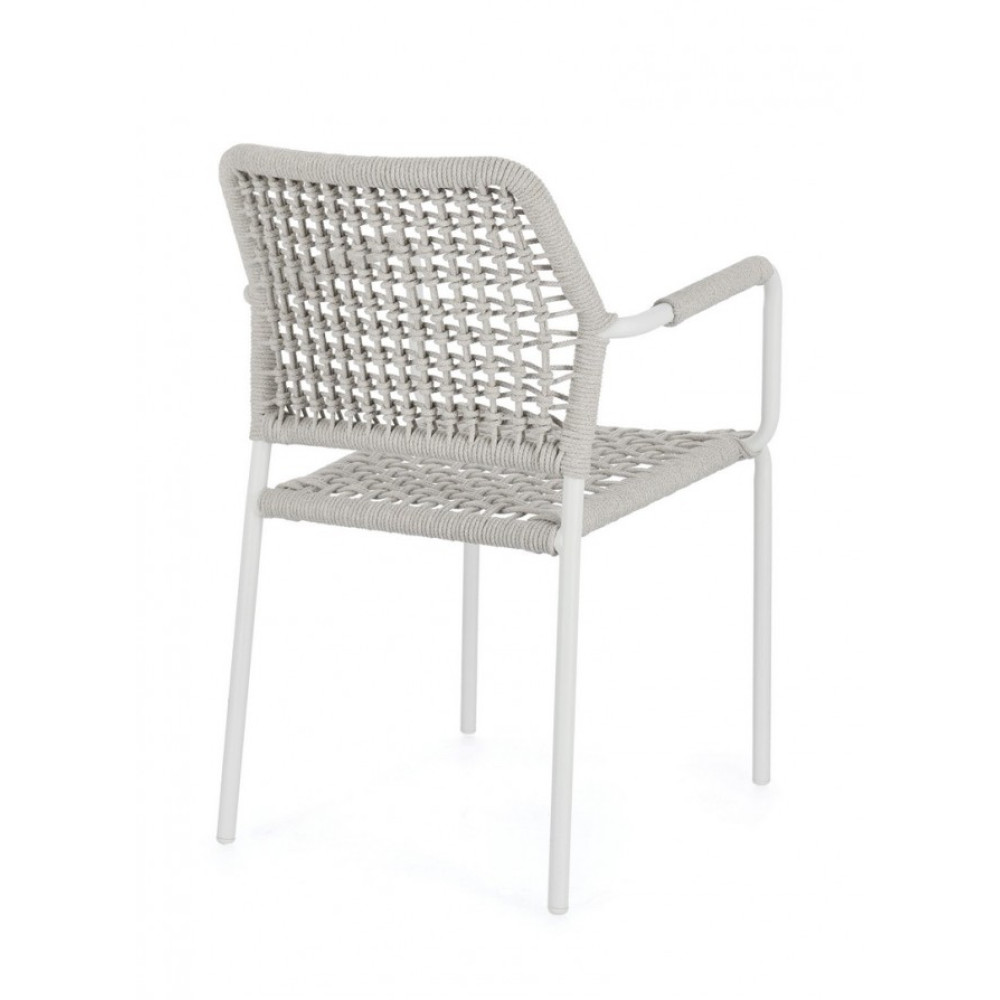 Bizzotto КРІСЛО RAJADA WHITE W-ПІДЛОКИТНИК