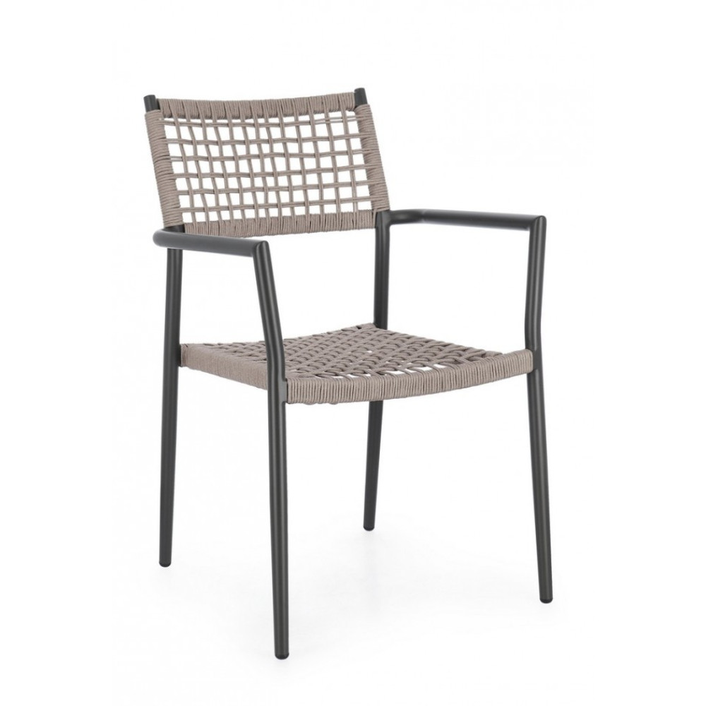 Bizzotto СТІЛЕЦЬ CALETA CHARC/ХАКІ W-ПІДЛІКТНИК