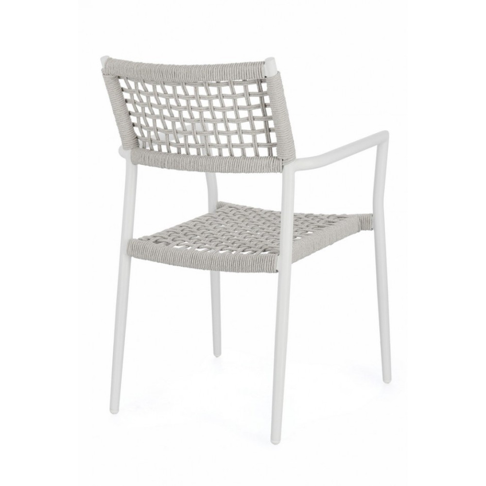 Bizzotto КРІСЛО CALETA WHITE W-ПІДЛОКИТНИК