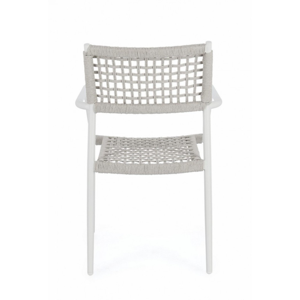 Bizzotto КРІСЛО CALETA WHITE W-ПІДЛОКИТНИК Bizzotto КРІСЛО CALETA WHITE W-ПІДЛОКИТНИК