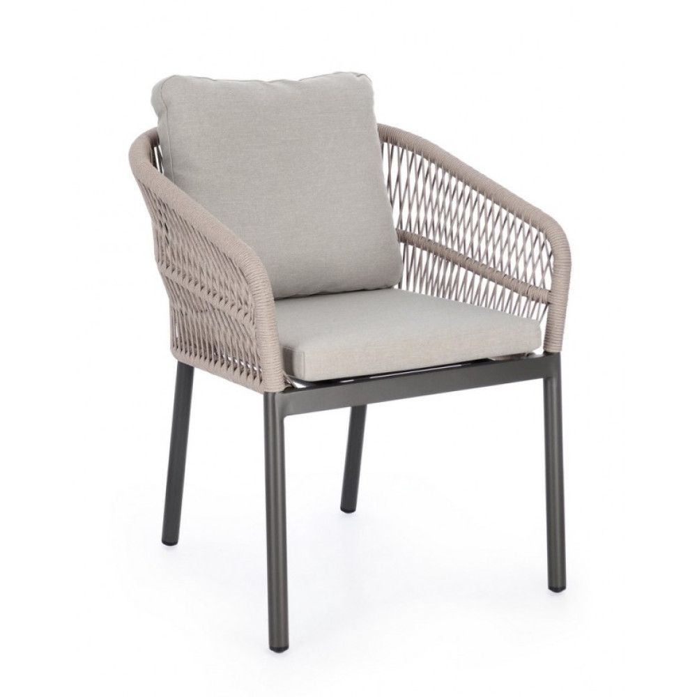 Bizzotto СТІЛЕЦЬ GALDANA CHARC/ХАКІ W-ПІДЛІКТНИК