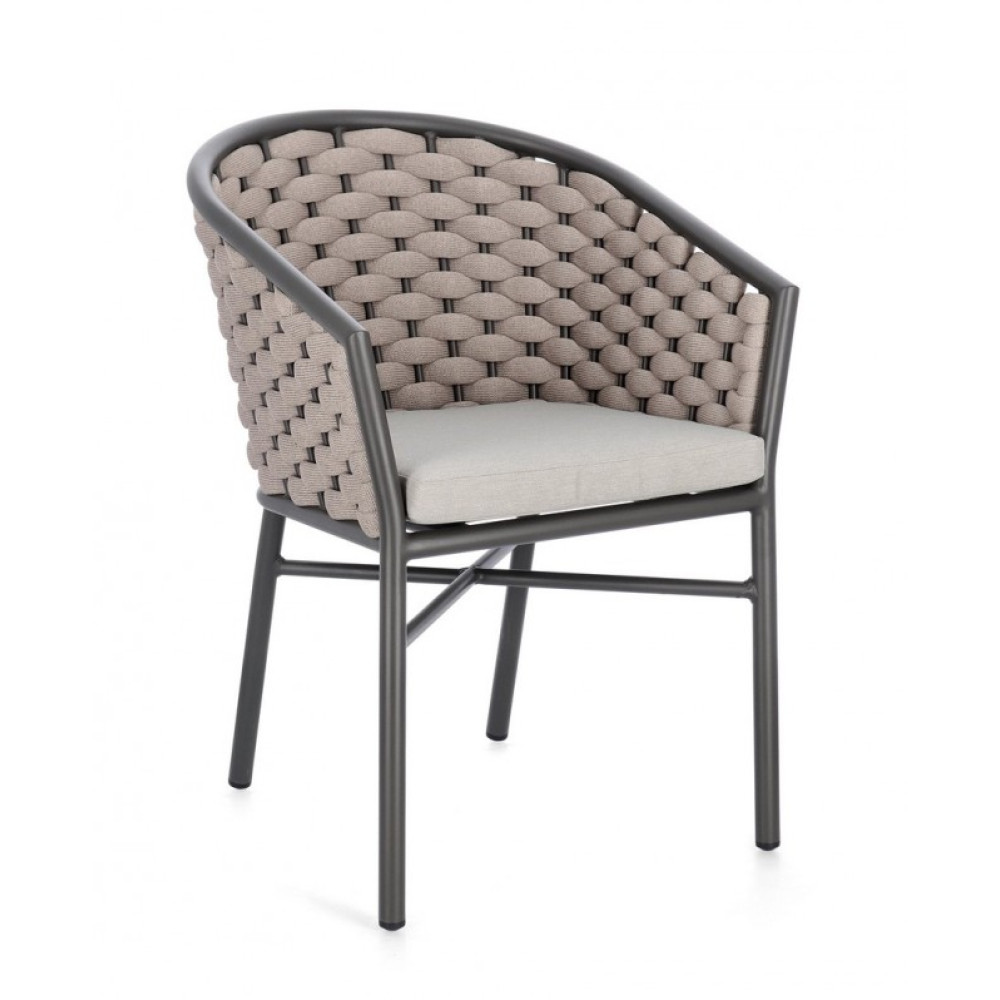 Bizzotto КРІСЛО MARGALIDA CHARC/ХАКІ W-ARMR. W-CU