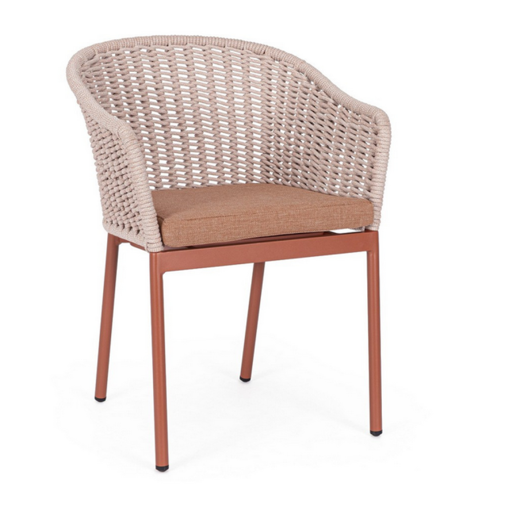 Bizzotto Крісло SALINES RAME з підлокітниками та подушкою