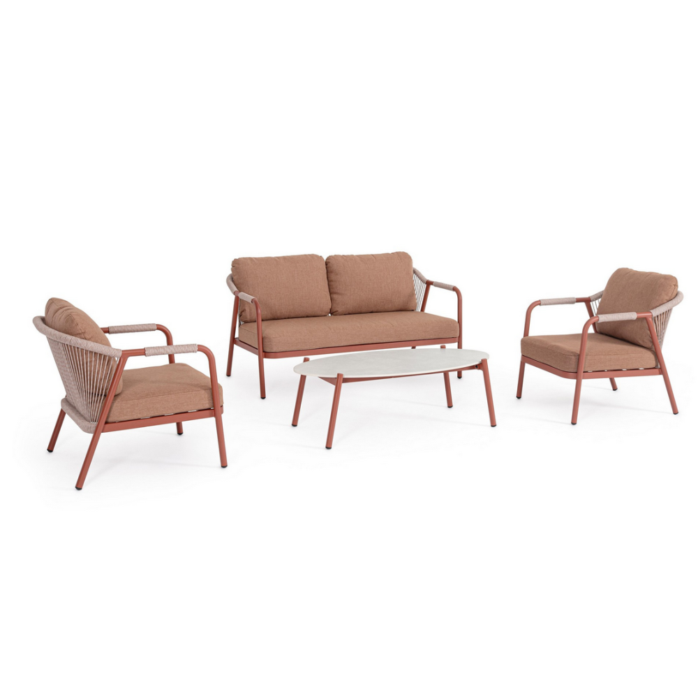 Bizzotto Комплект диванів MIRAVET RAME, 4 шт., з подушками