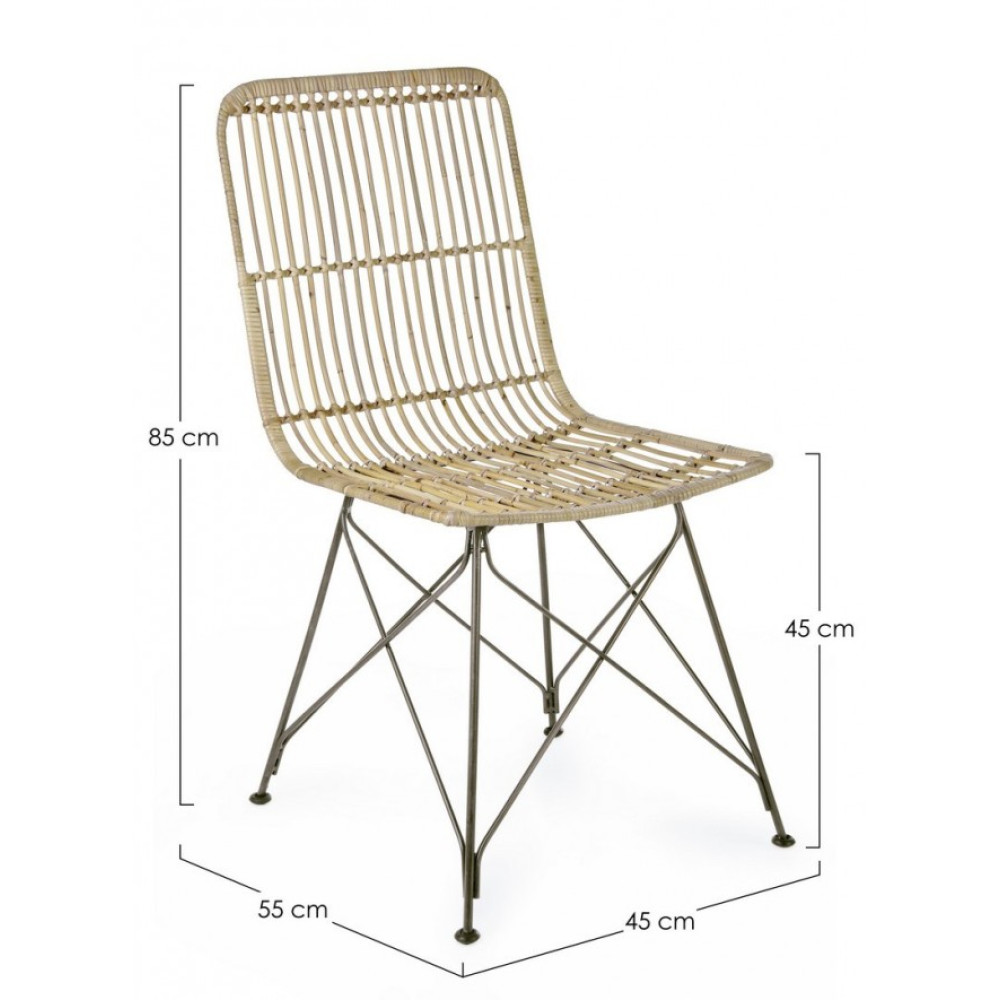 Bizzotto КРІСЛО LUCILA NATURAL KUBU Bizzotto КРІСЛО LUCILA NATURAL KUBU