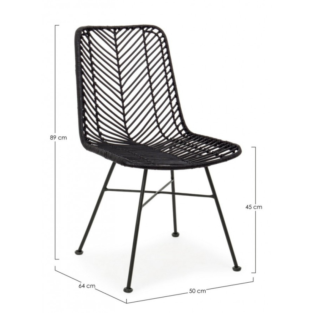 Bizzotto КРІСЛО LORENA ЧОРНЕ Bizzotto КРІСЛО LORENA ЧОРНЕ