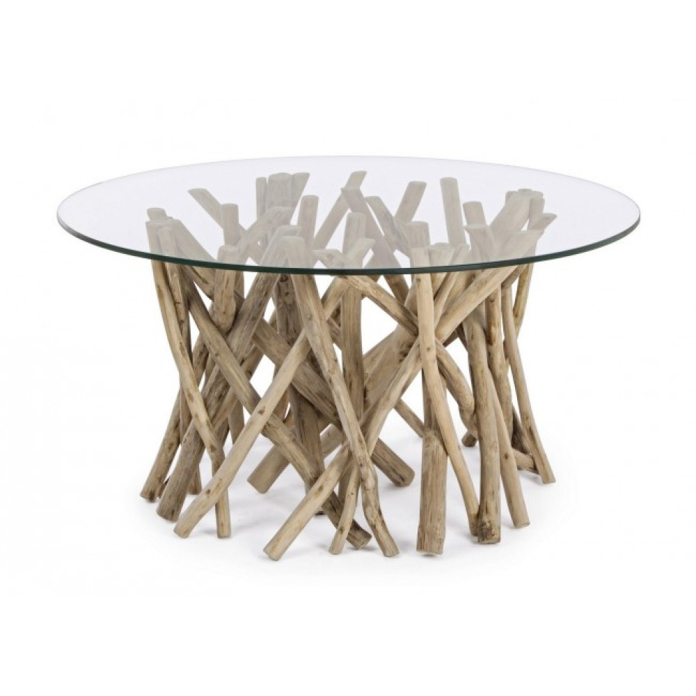 Bizzotto СТОЛ КАВОВИЙ SAMIRA W-СКЛО D80