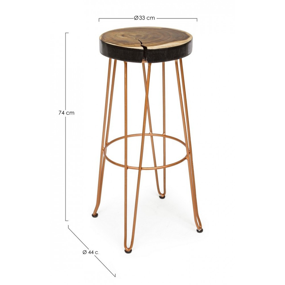 Bizzotto БАРНИЙ СТІЛЕЦЬ RAKEL МІДНИЙ Bizzotto БАРНИЙ СТІЛЕЦЬ RAKEL МІДНИЙ