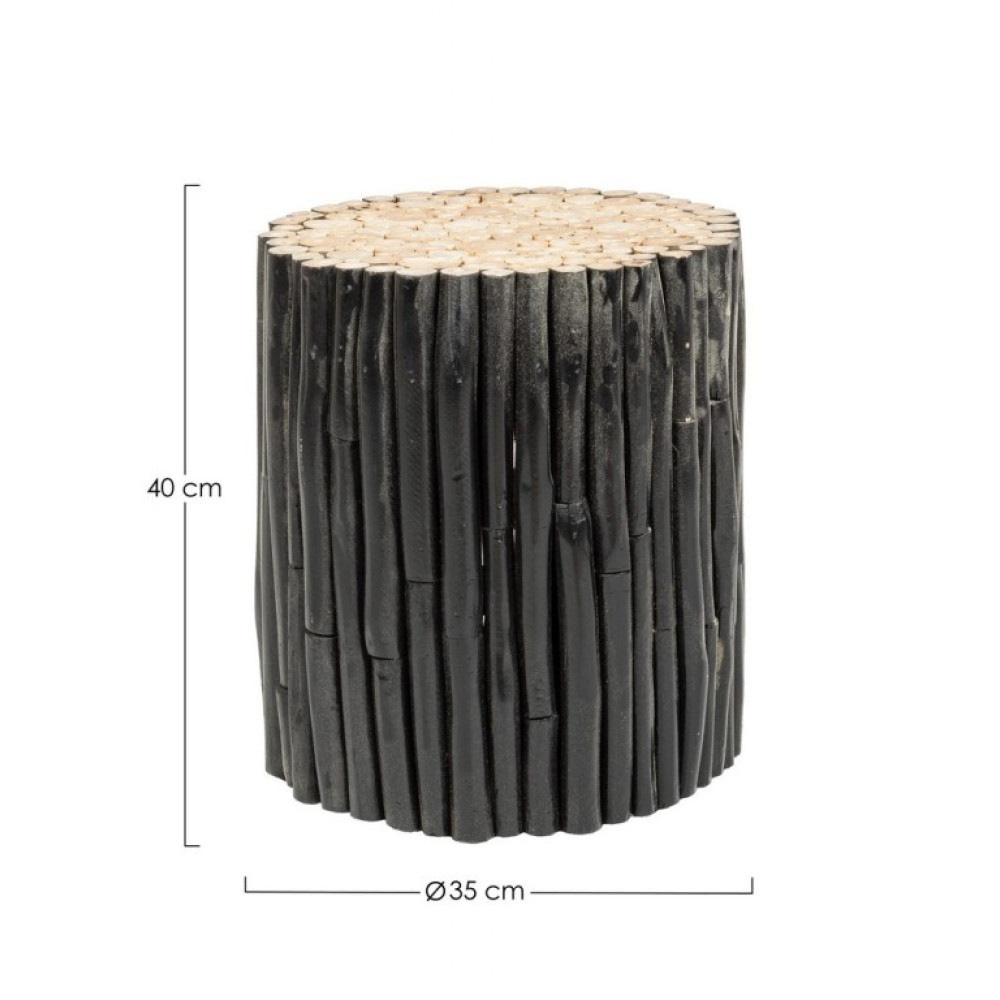 Bizzotto КАВОВИЙ СТІЛ GUADALUPE ЧОРНИЙ