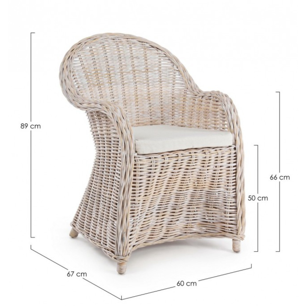 Bizzotto MARTIN NEW WHITE КРІСЛО W-CUSH Bizzotto MARTIN NEW WHITE КРІСЛО W-CUSH