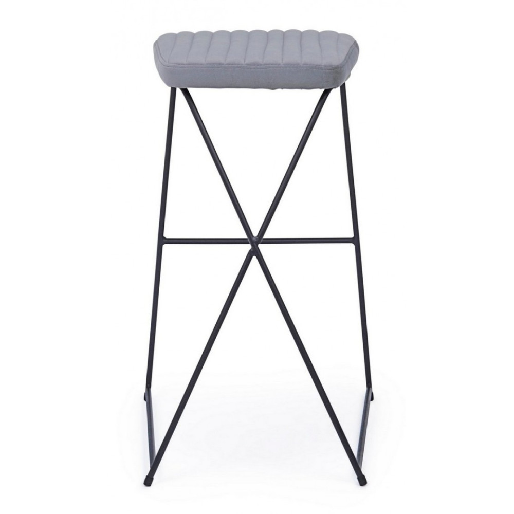 Bizzotto БАРНИЙ СТІЛЕЦЬ KINSLEY GREY VELVET Bizzotto БАРНИЙ СТІЛЕЦЬ KINSLEY GREY VELVET