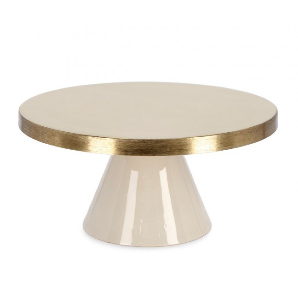 Bizzotto ДЕКОРАТИВНА ПІДСТАВКА VELMA GOL БЕЖЕВА D30