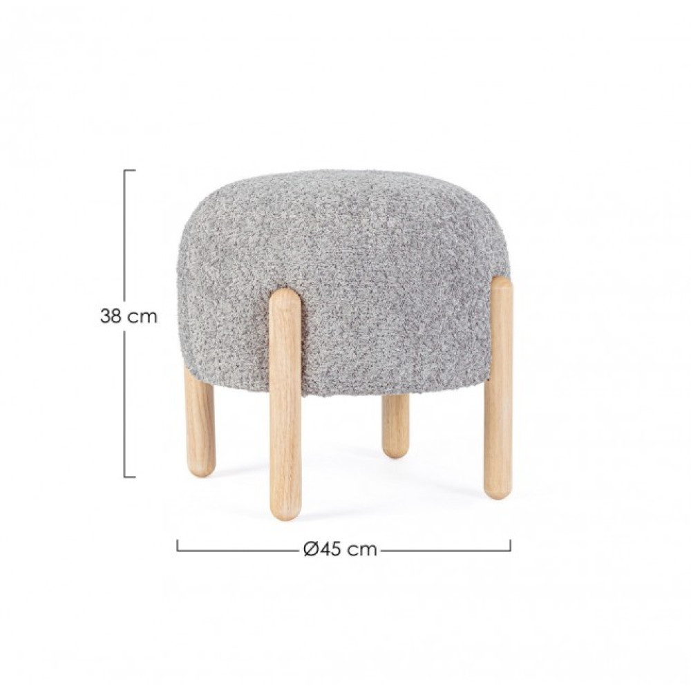 Bizzotto DAYLA СВІТЛО-СІРИЙ ТАБУРЕТ Bizzotto DAYLA СВІТЛО-СІРИЙ ТАБУРЕТ