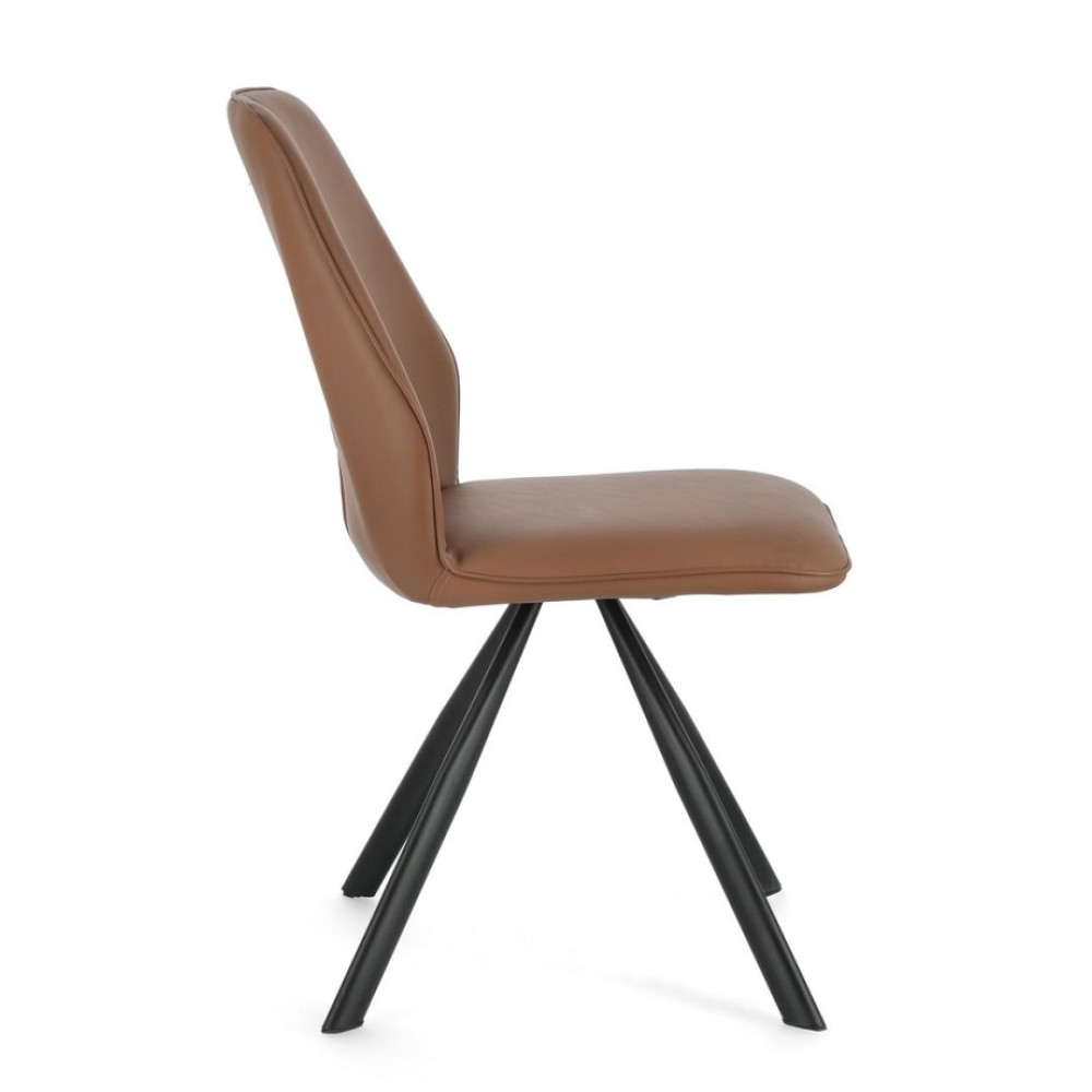 Bizzotto КРІСЛО MAXWELL COGNAC PU Bizzotto КРІСЛО MAXWELL COGNAC PU