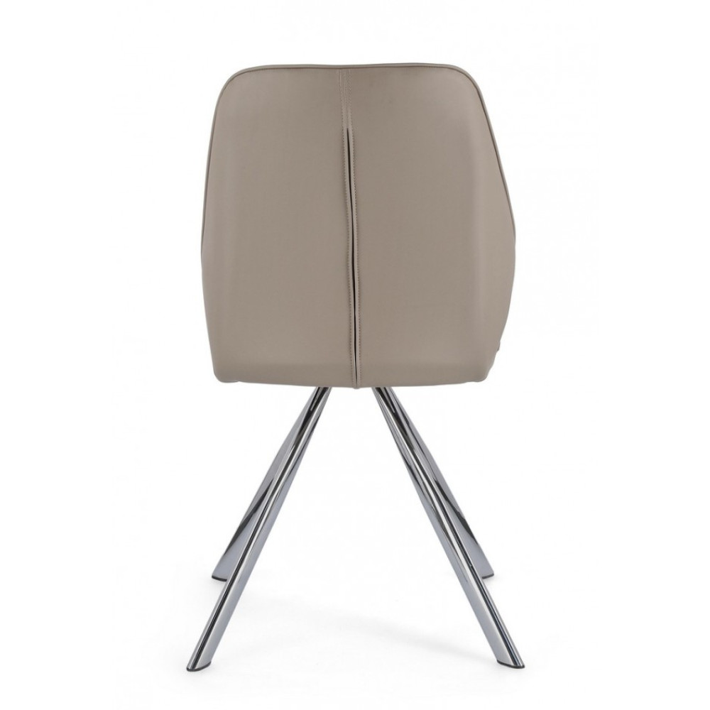 Bizzotto КРІСЛО MAXWELL TAUPE PU Bizzotto КРІСЛО MAXWELL TAUPE PU