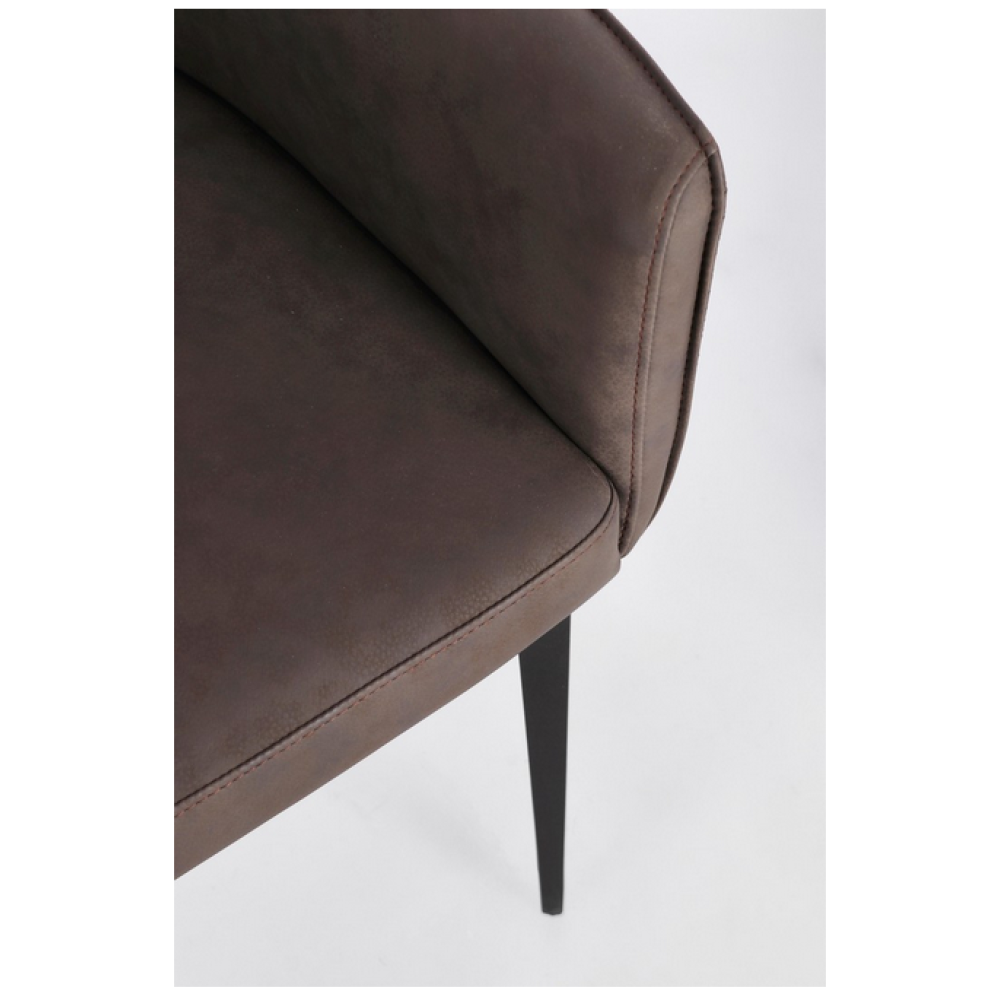 Homemotion КРІСЛО RUSSELL ТЕМНО-КОРИЧНЕВОГО КОЛЬОРУ З ПІДЛОКІТНИКАМИ Homemotion КРІСЛО RUSSELL ТЕМНО-КОРИЧНЕВОГО КОЛЬОРУ З ПІДЛОКІТНИКАМИ