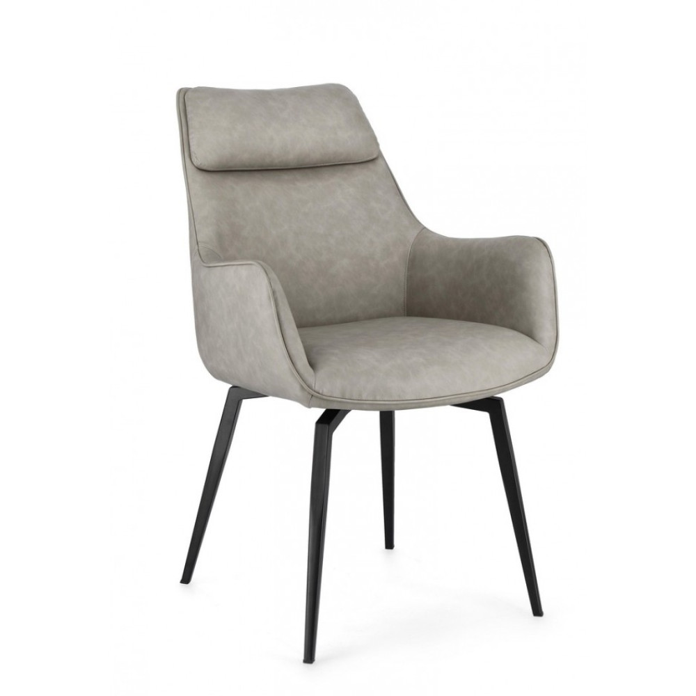 Bizzotto КРІСЛО LAWRENCE TAUPE PU