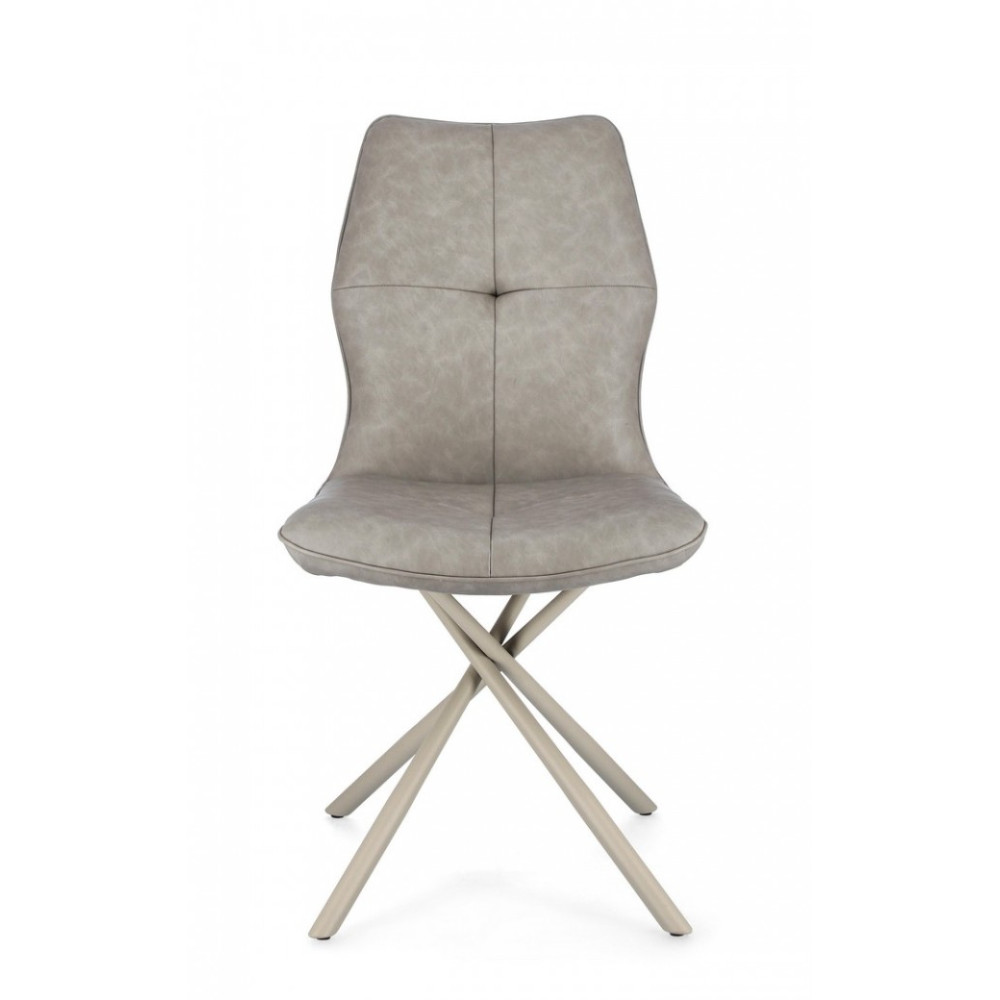 Bizzotto КРІСЛО KEPLER TAUPE PU Bizzotto КРІСЛО KEPLER TAUPE PU