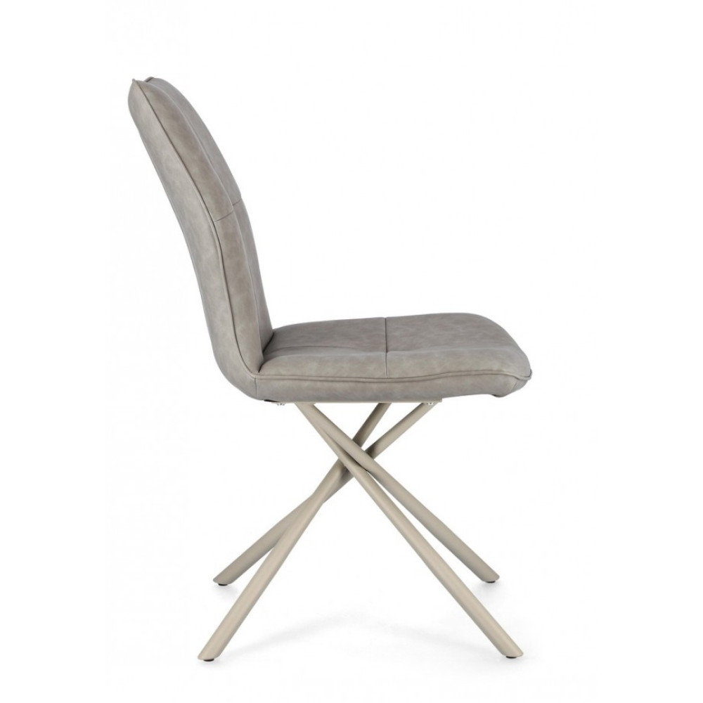 Bizzotto КРІСЛО KEPLER TAUPE PU Bizzotto КРІСЛО KEPLER TAUPE PU