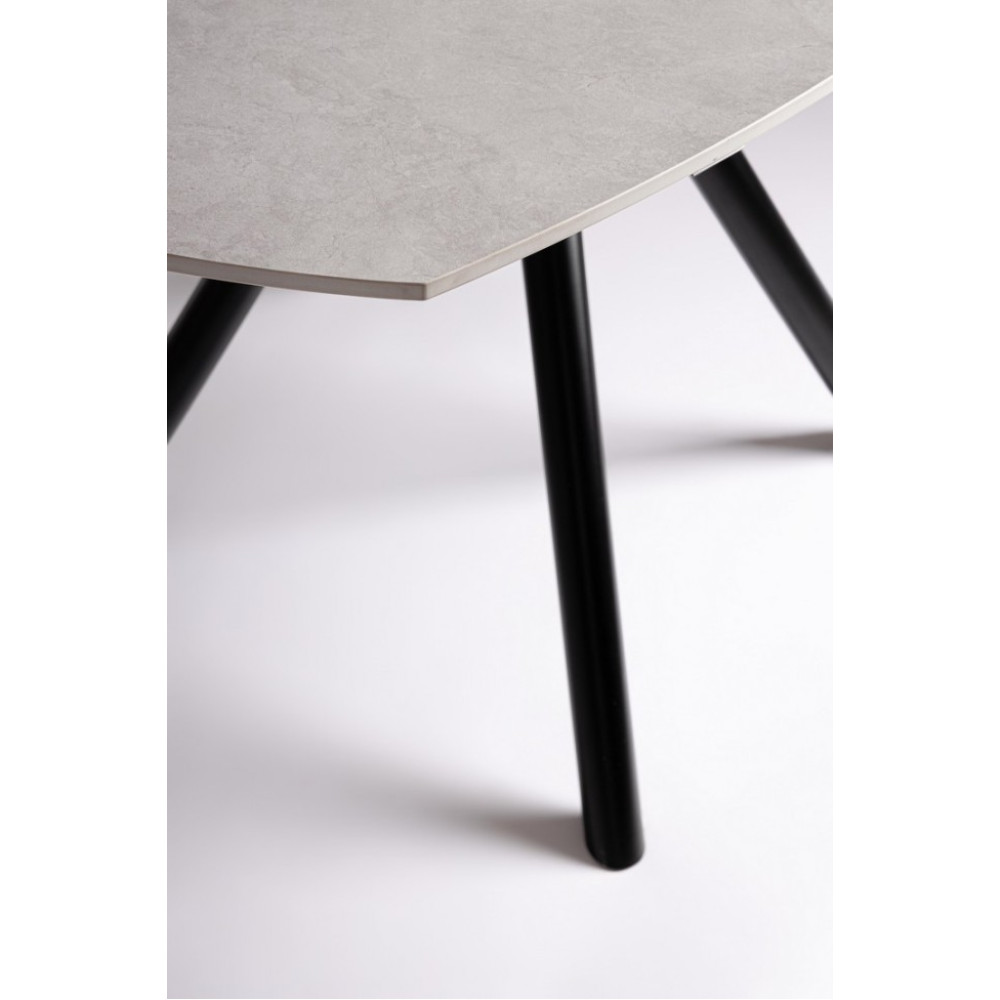 Bizzotto Стіл Rauni EXT D87-135 чорний/ліс сірий