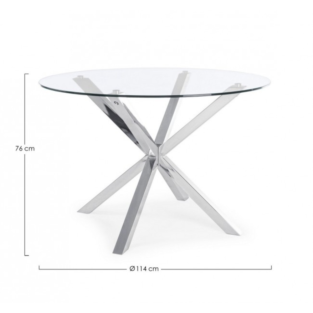 Bizzotto МАЙ КРУГЛИЙ СТІЛ СТАЛЕВА НІЖКА D114