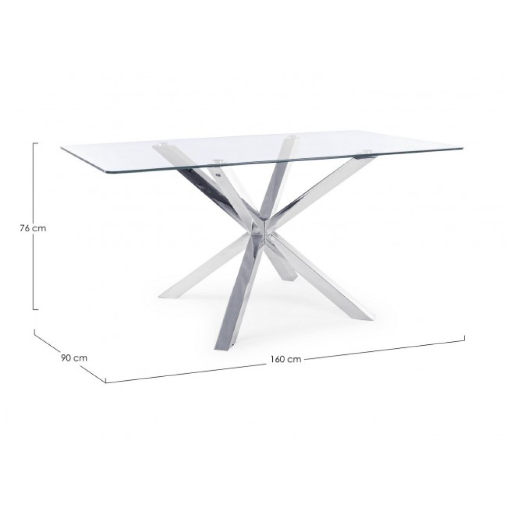 Bizzotto СТІЛ МАЙ ПРЯМОКУТНИЙ СТАЛЕВИЙ НІЖКА 160Х90