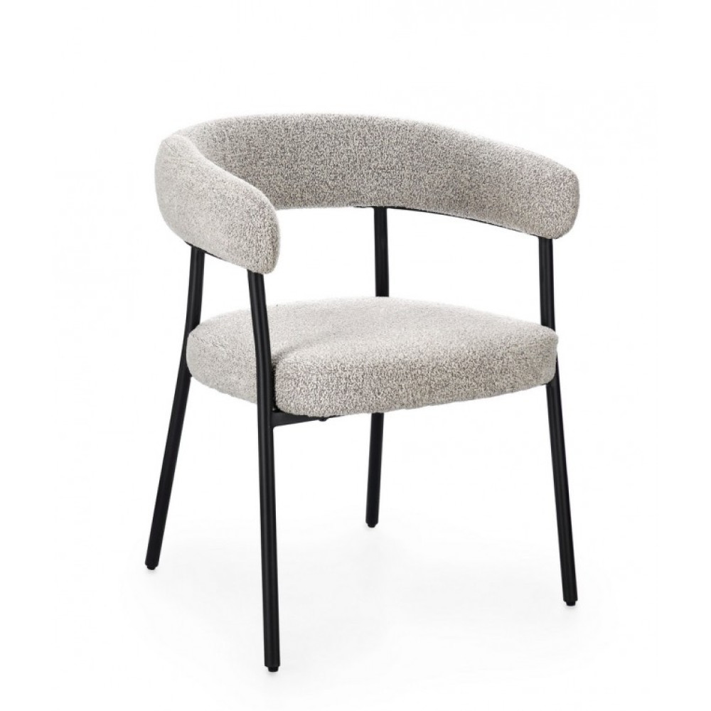 Bizzotto КРІСЛО GIAELE BLACK/TAUPE W-ARMR
