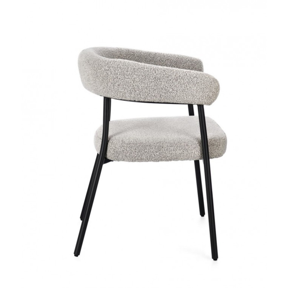 Bizzotto КРІСЛО GIAELE BLACK/TAUPE W-ARMR Bizzotto КРІСЛО GIAELE BLACK/TAUPE W-ARMR