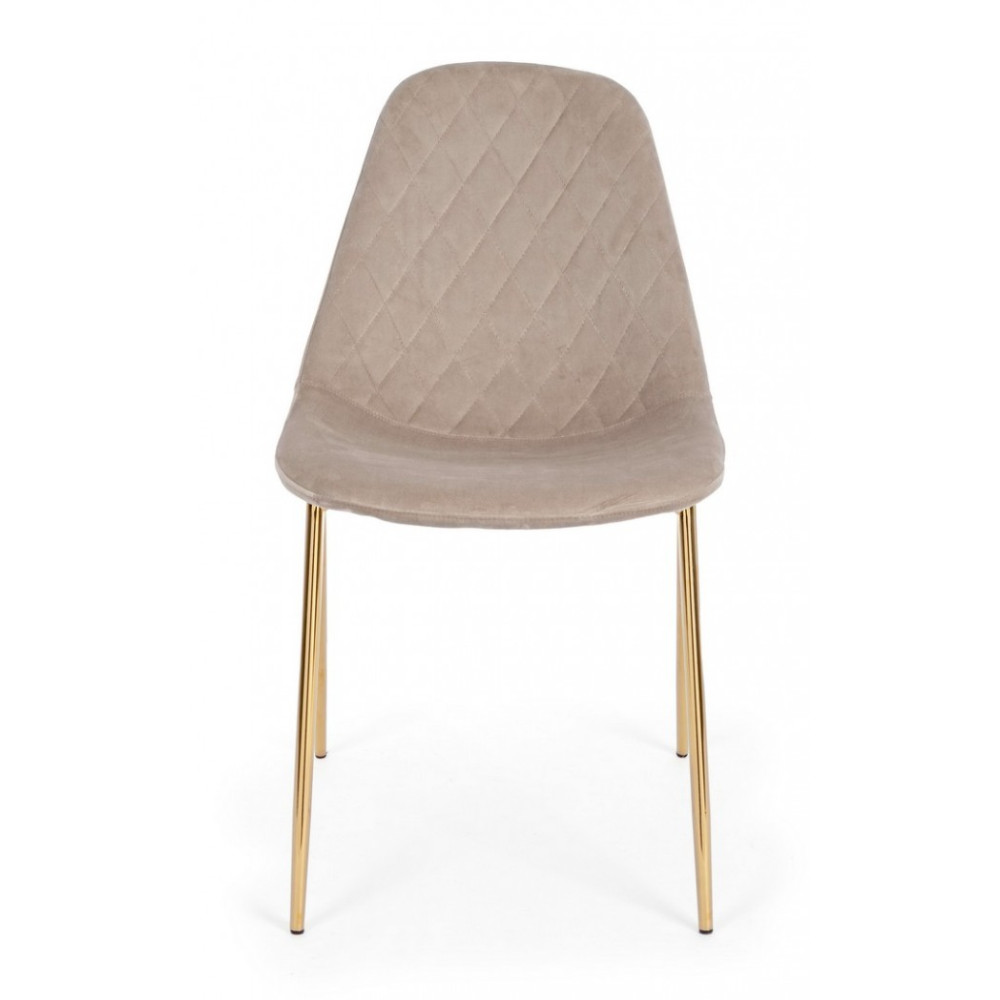 Bizzotto КРІСЛО TERRY TAUPE VELVET Bizzotto КРІСЛО TERRY TAUPE VELVET