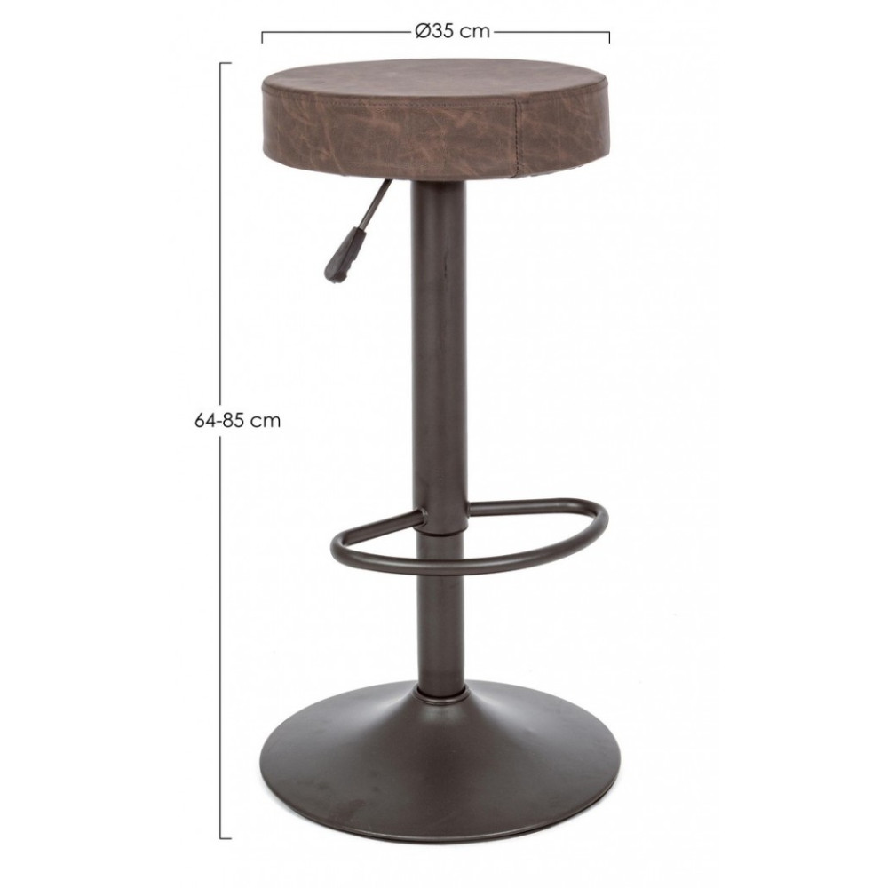 Yes БАРНИЙ СТІЛЕЦЬ PIPER ВІНТАЖ КОРИЧНЕВИЙ