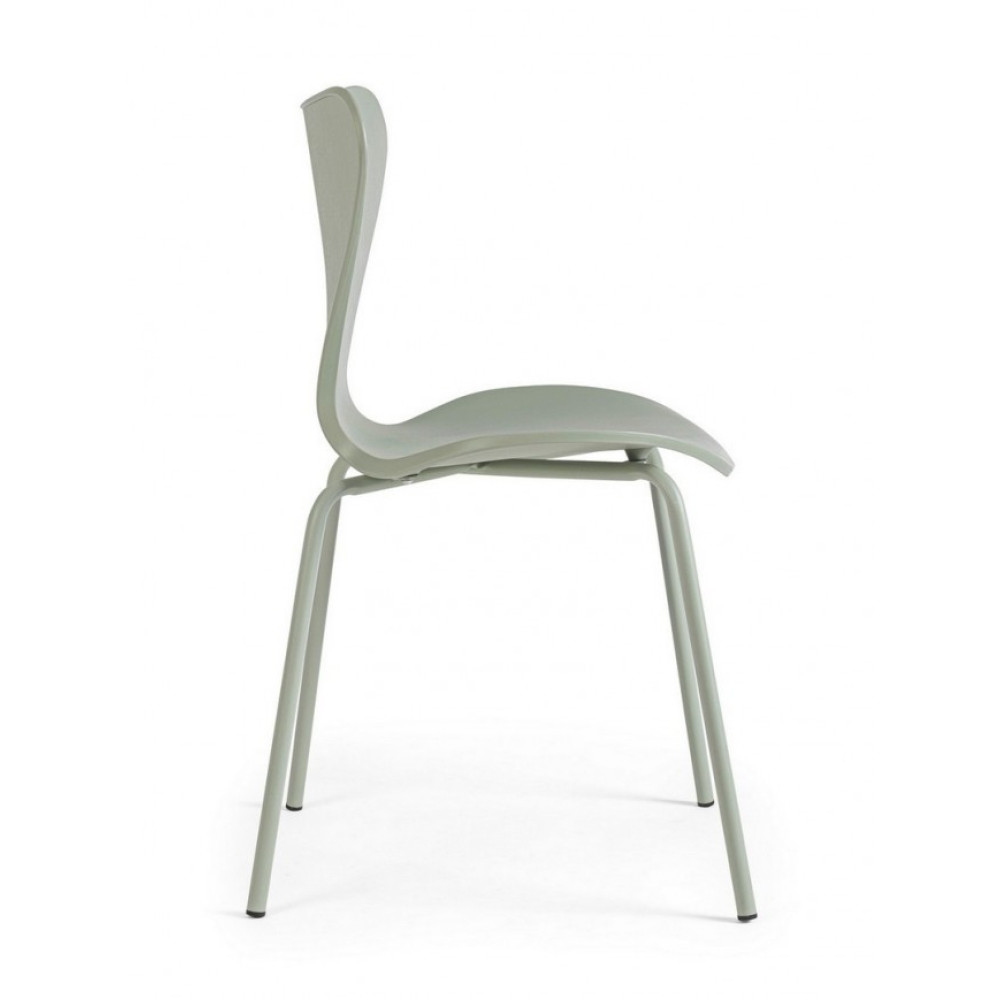 Bizzotto СТІЛЕЦЕ TESSA GREEN З НІЖКАМИ ОДНОГО КОЛЬОРУ Bizzotto СТІЛЕЦЕ TESSA GREEN З НІЖКАМИ ОДНОГО КОЛЬОРУ