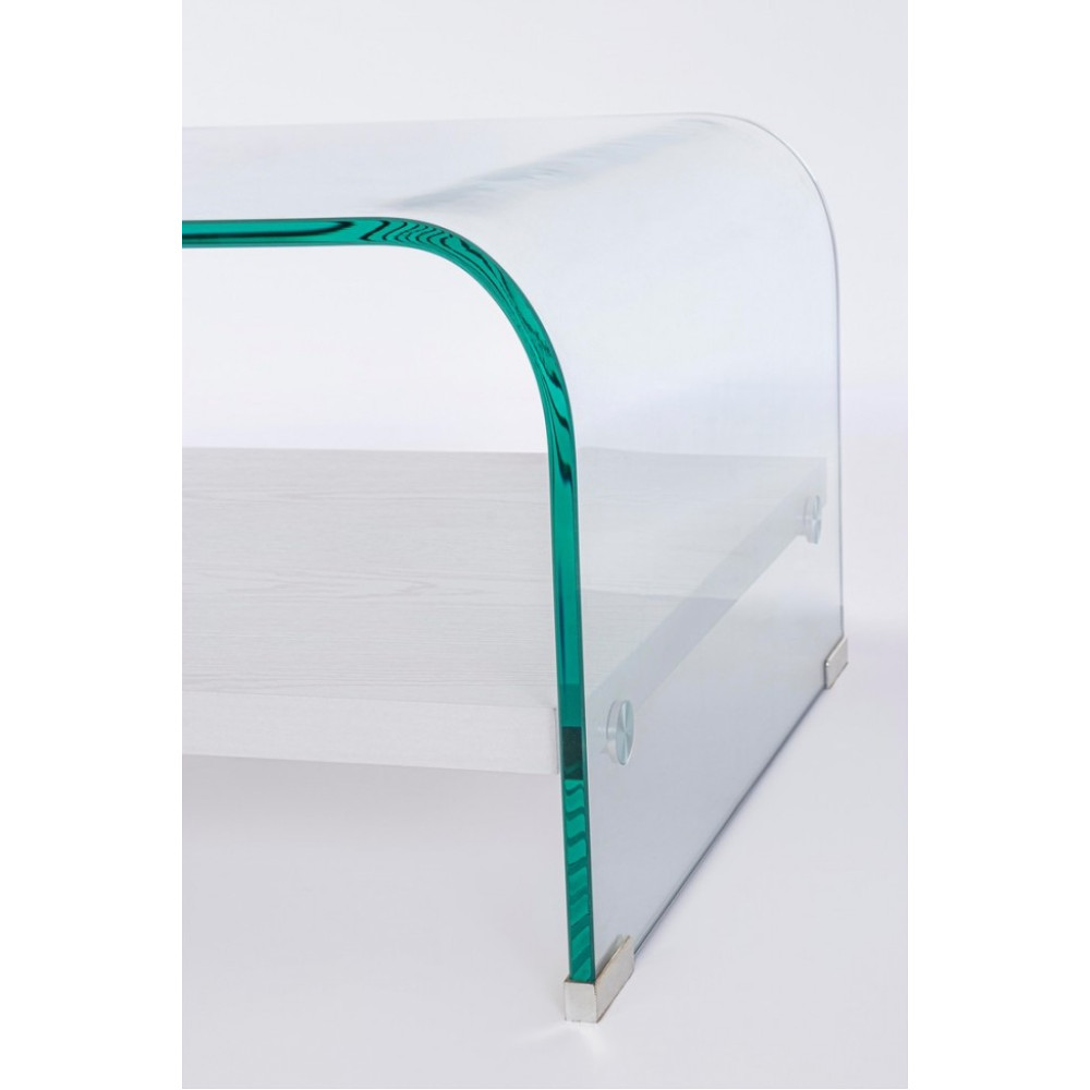 Bizzotto КАВОВИЙ СТІЛ LINE WOOD WHITE 2SH 110X55 Bizzotto КАВОВИЙ СТІЛ LINE WOOD WHITE 2SH 110X55