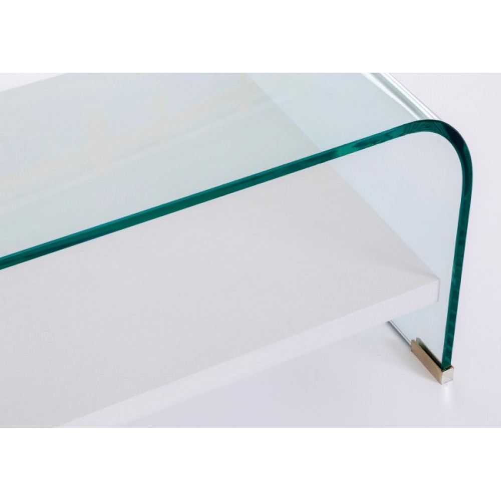 Bizzotto КАВОВИЙ СТІЛ LINE WOOD WHITE 2SH 110X55 Bizzotto КАВОВИЙ СТІЛ LINE WOOD WHITE 2SH 110X55