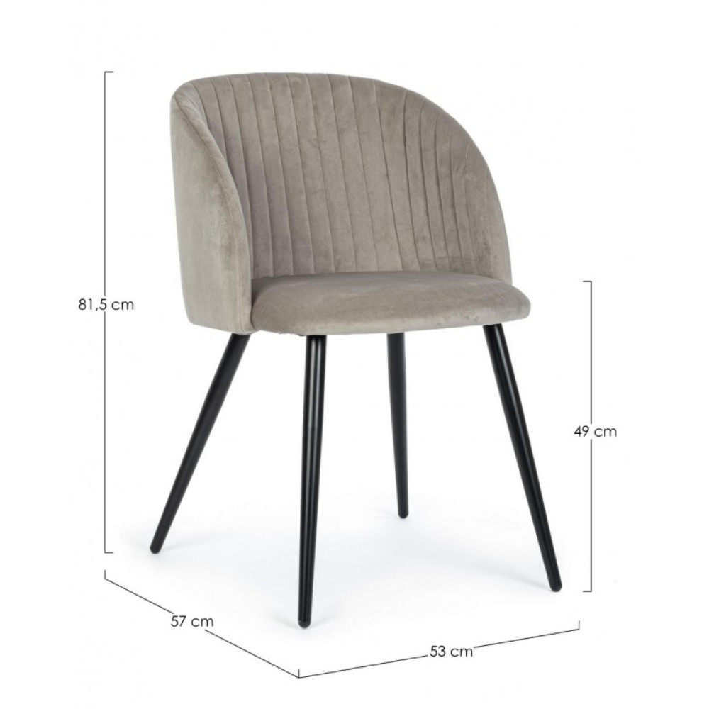 Yes Оксамитове крісло QUEEN TAUPE Yes Оксамитове крісло QUEEN TAUPE