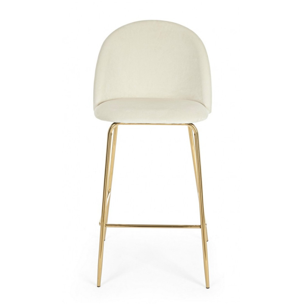 Bizzotto БАРНИЙ СТІЛЕЦЬ CARRY WHITE VELVET Bizzotto БАРНИЙ СТІЛЕЦЬ CARRY WHITE VELVET