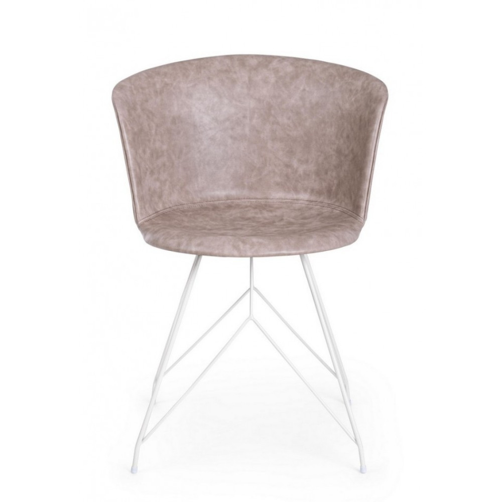 Bizzotto КРІСЛО LOFT BEIGE ВІНТАЖ ПУ БІЛИЙ Bizzotto КРІСЛО LOFT BEIGE ВІНТАЖ ПУ БІЛИЙ
